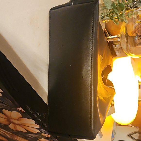 Lia Numa Black and Gold Satchel - Picture 6 of 9